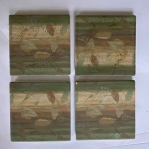 Vintage Otagiri Japan Coasters Design by Gibson Greetings Set of 4